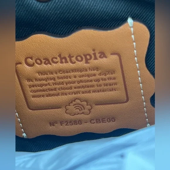 Coach Alter/Ego Shoulder Bag In Checkerboard Upcrafted Leather - Bluebell - Picture 9 of 11